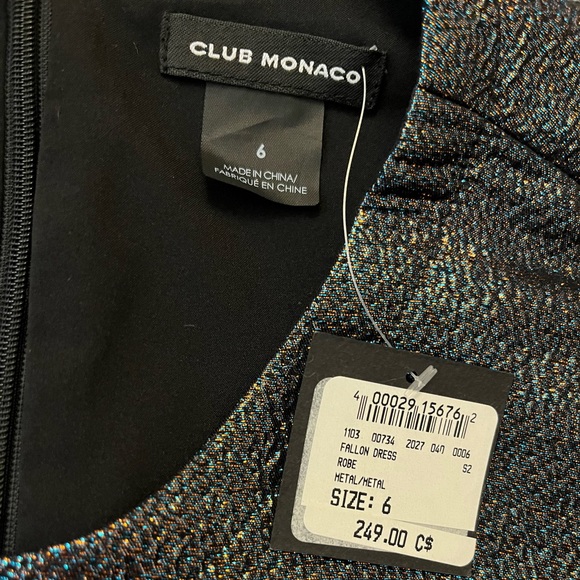 Club Monaco Fallon Metallic Dress Size 6 - Picture 5 of 11